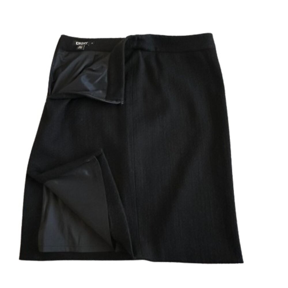 DKNY Women's Small Black Midi Straight/Pencil Wool Blend Fully Lined Skirt - Picture 6 of 16